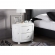 Davina Oval 2 Drawer Nightstand in White Leatherette